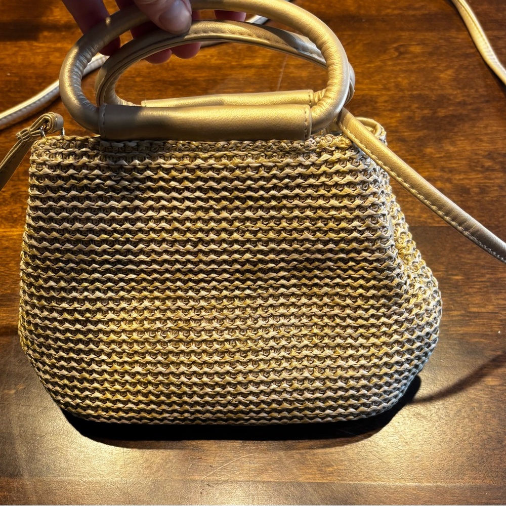 Vintage Algodon Elegant Tan Woven Handbag